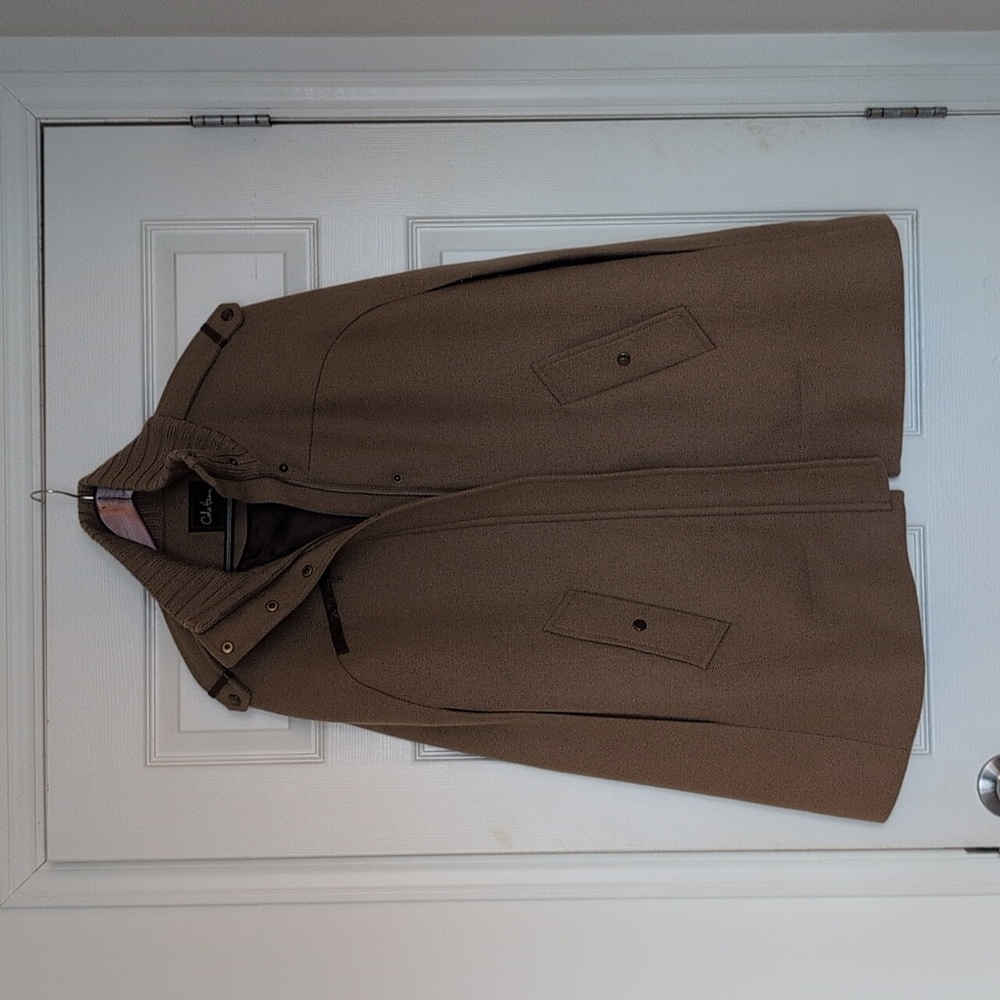 Cole Haan Tan Wool Ribbed Cape